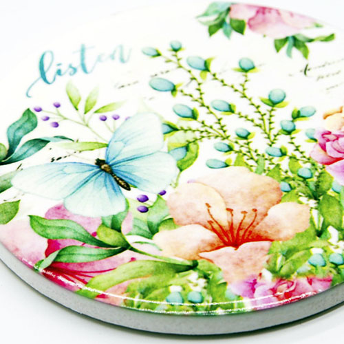 특별한공예샵,꽃과 나비 LISTEN 그림원타일 P-03-022