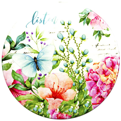 특별한공예샵,꽃과 나비 LISTEN 그림원타일 P-03-022