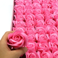 비누장미 분홍색 50송이 꽃대미포함