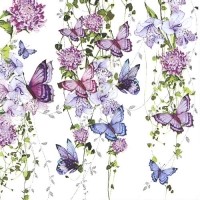 보라 꽃과 나비 냅킨 K-08-035