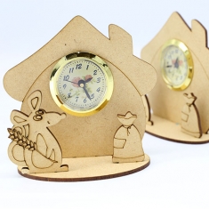 쥐하우스  탁상시계 비조립반제품   시계포함 12cm E-08-011
