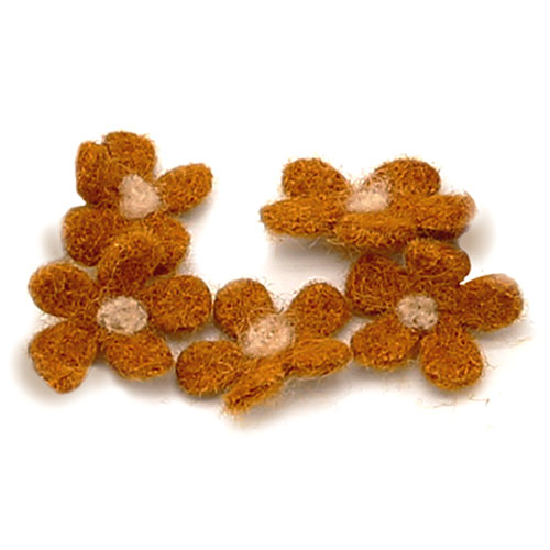 미니갈색꽃 5개 1.5cm B-04-110