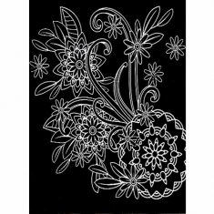 스크래치 페이퍼 도안-꽃 패턴 1 E-01-075