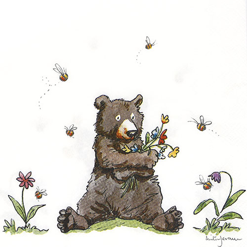 특별한공예샵,꿀벌과 곰 냅킨 K-29-019
