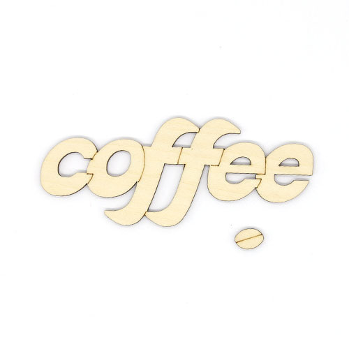 원목 coffee 커피 레터링 9.5cm 10개 C-06-024