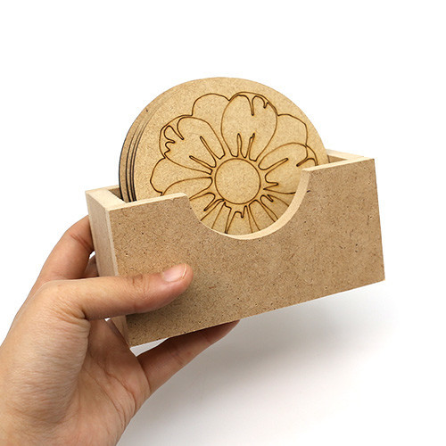 특별한공예샵,원 꽃그림 컵받침 세트 반제품 M-01-058