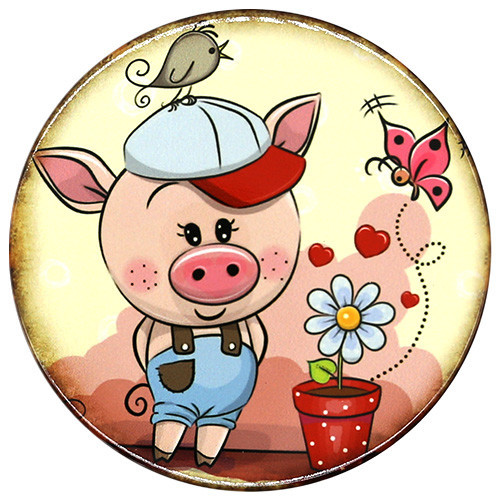 꽃과 돼지 원타일 Q-09-021