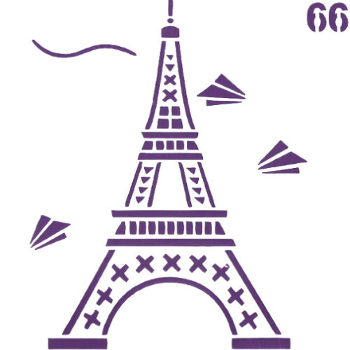 스텐실 도안 에펠탑 B-07-066