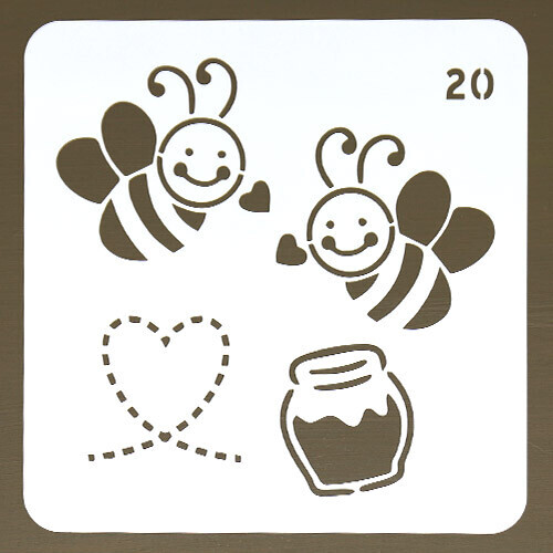 스텐실 도안 꿀벌 B-07-020