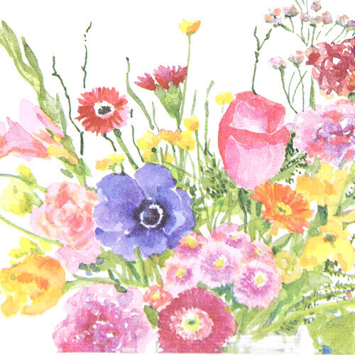 수채화 꽃 냅킨 K-21-007