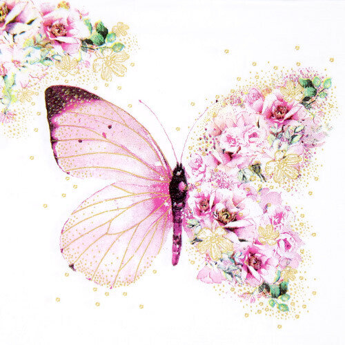 특별한공예샵,나비 꽃 반반 냅킨 K-09-037