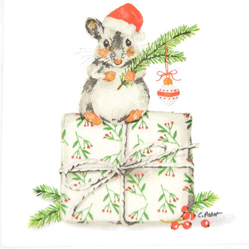 크리스마스 쥐 냅킨 K-01-035
